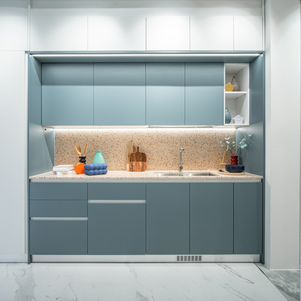 Soft Blue Kitchen Mood